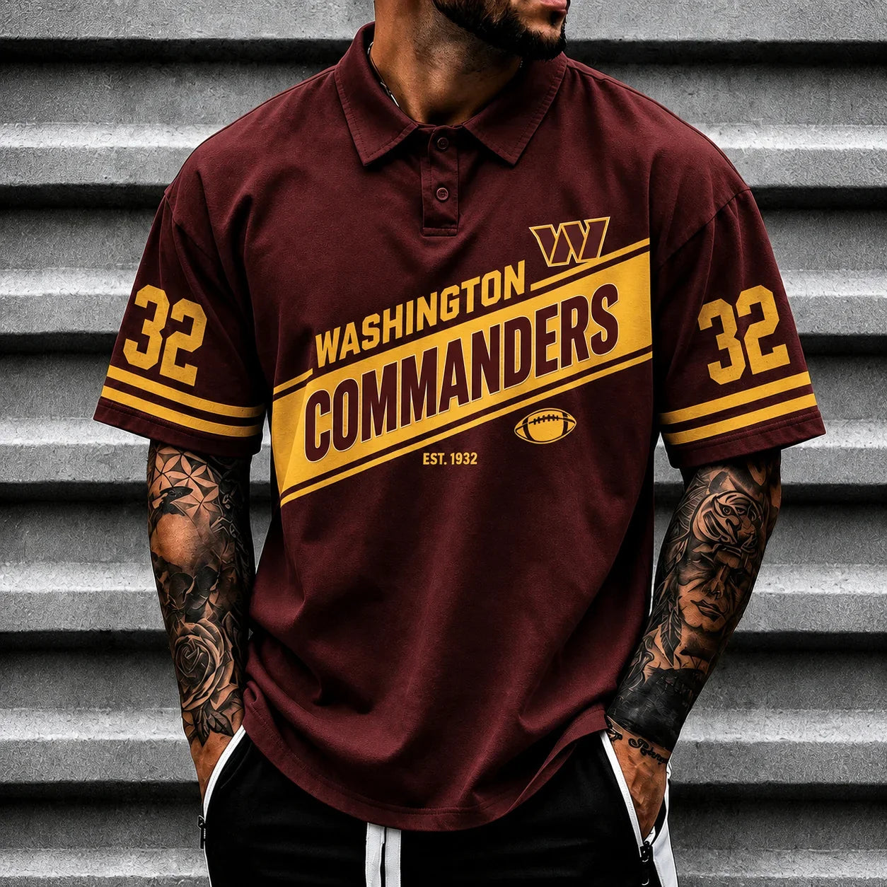 [SPECIAL OFFER] NEW CUSTOMIZED NFL12 WTC WASHINGTON COMMANDERS POLO SHIRT