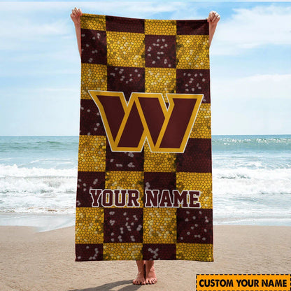 [SPECIAL OFFER] NEW CUSTOMIZED NFL12 WTC WASHINGTON COMMANDERS BEACH TOWEL