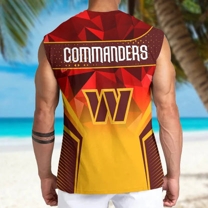 [SPECIAL OFFER] NEW CUSTOMIZED NFL12 WTC WASHINGTON COMMANDERS MEN'S GYM SHIRT