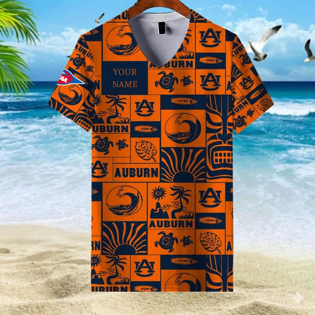 LIMITED EDITION - NEW CUSTOMIZED FBS NCAA13 ABT AB TIGERS V-NECK FEMALE SHIRT