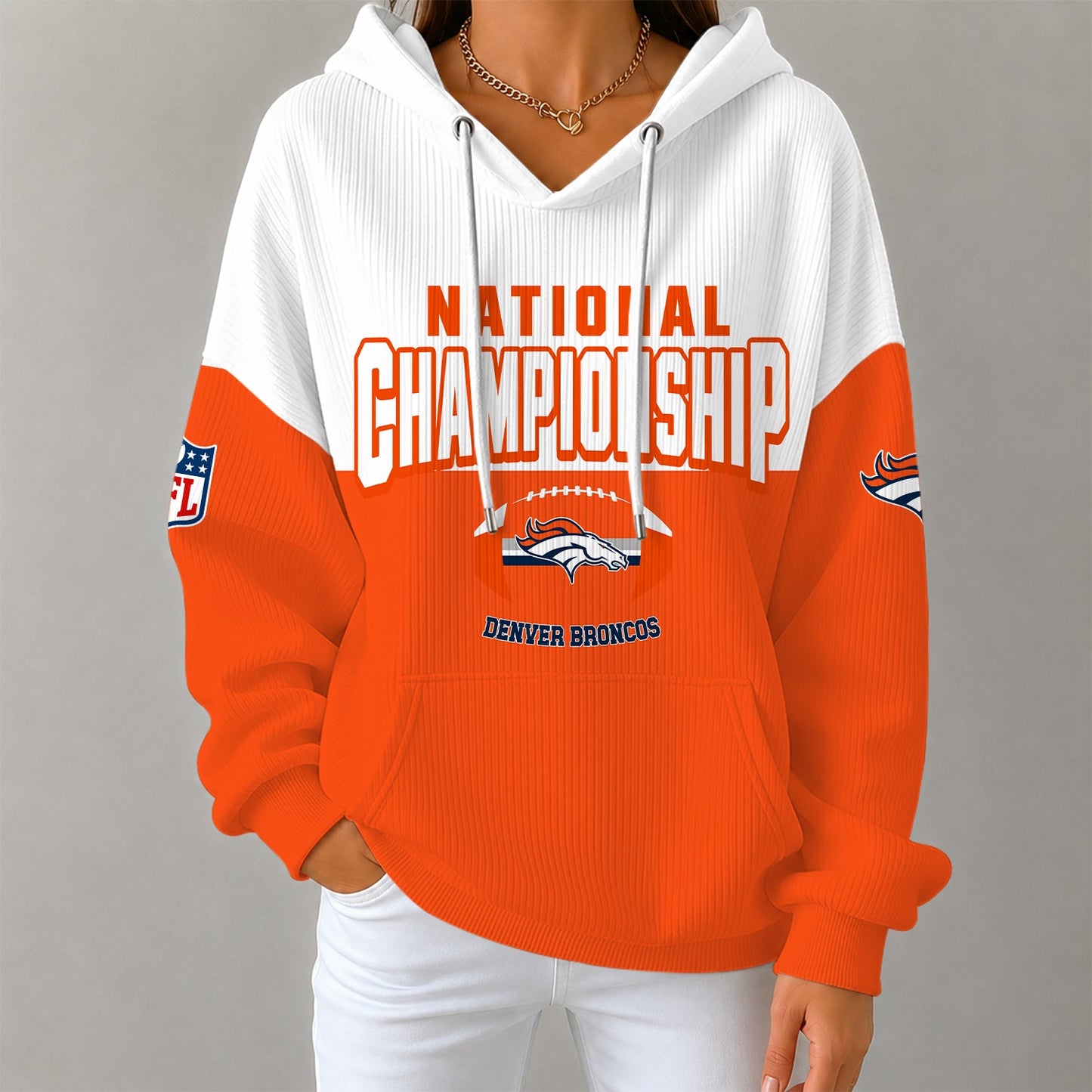[SPECIAL OFFER] NEW CUSTOMIZED NFL13 DVB DENVER BRONCOS RIBBED HOODIE & SWEATSHIRT