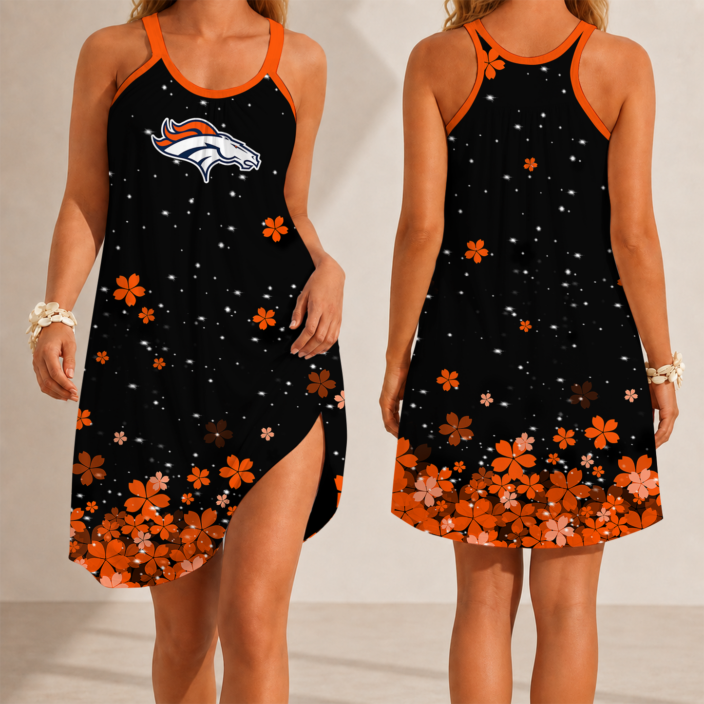 [SPECIAL OFFER] NEW CUSTOMIZED NFL13 DVB DENVER BRONCOS CAMISOLE DRESS