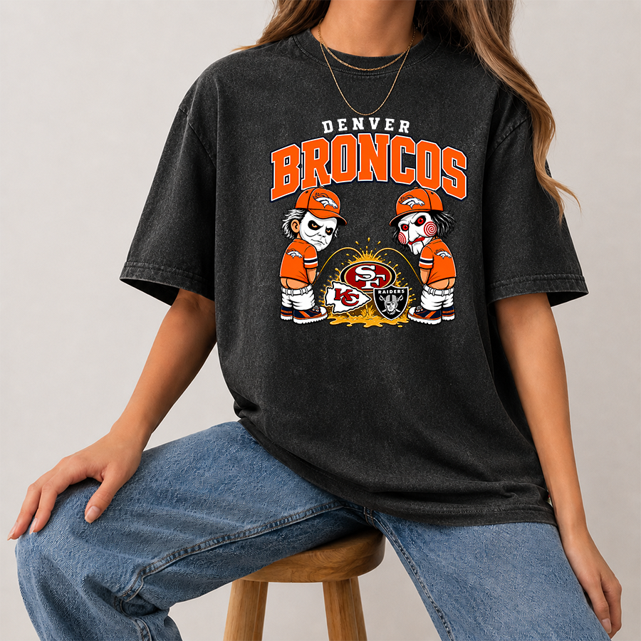 [SPECIAL OFFER] NEW CUSTOMIZED NFL13 DVB DENVER BRONCOS FUNNY WASHED TEE