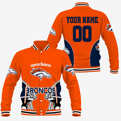 [SPECIAL OFFER] NEW CUSTOMIZED NFL13 DVB DENVER BRONCOS SATIN VARSITY & BASEBALL JACKET
