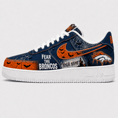 [SPECIAL OFFER] NEW CUSTOMIZED NFL13 DVB DENVER BRONCOS HALLOWEEN AF1 SHOES