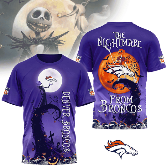 [SPECIAL OFFER] NEW CUSTOMIZED NFL13 DVB DENVER BRONCOS HALLOWEEN THE NIGHTMARE APPAREL
