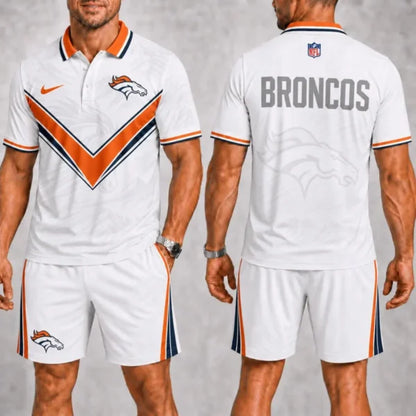 [SPECIAL OFFER] NEW CUSTOMIZED NFL13 DVB DENVER BRONCOS POLO SHIRT & SHORT PANTS
