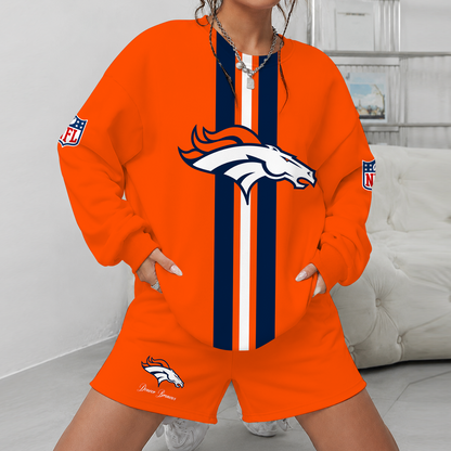 [SPECIAL OFFER] NEW CUSTOMIZED NFL13 DVB DENVER BRONCOS UNISEX SWEATSHIRT & SHORTS SET
