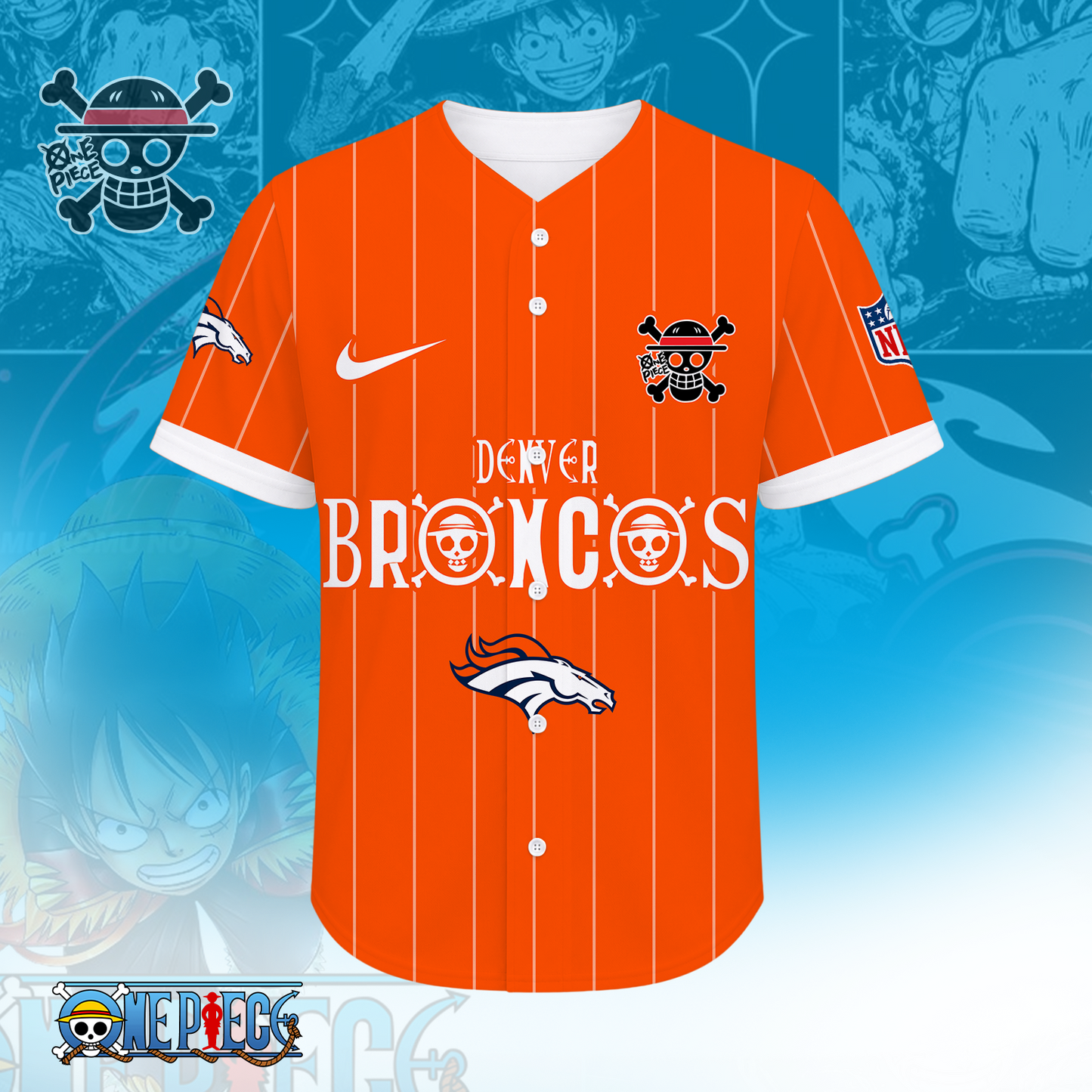 [SPECIAL OFFER] NEW CUSTOMIZED NFL13 DVB DENVER BRONCOS BASEBALL JERSEY