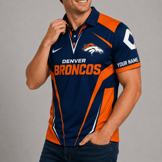 [SPECIAL OFFER] NEW CUSTOMIZED NFL13 DVB DENVER BRONCOS POLO SHIRT