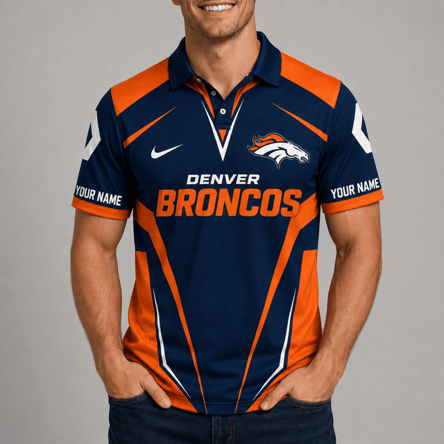 [SPECIAL OFFER] NEW CUSTOMIZED NFL13 DVB DENVER BRONCOS POLO SHIRT