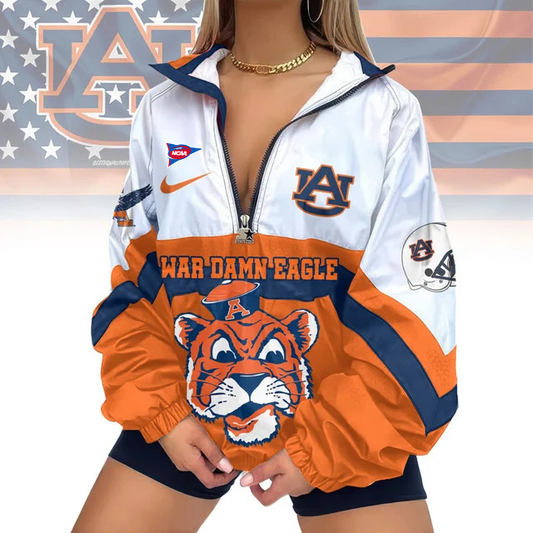 LIMITED EDITION - NEW CUSTOMIZED FBS NCAA13 ABT AB TIGERS V-NECK ZIPPER SWEATSHIRT JACKET