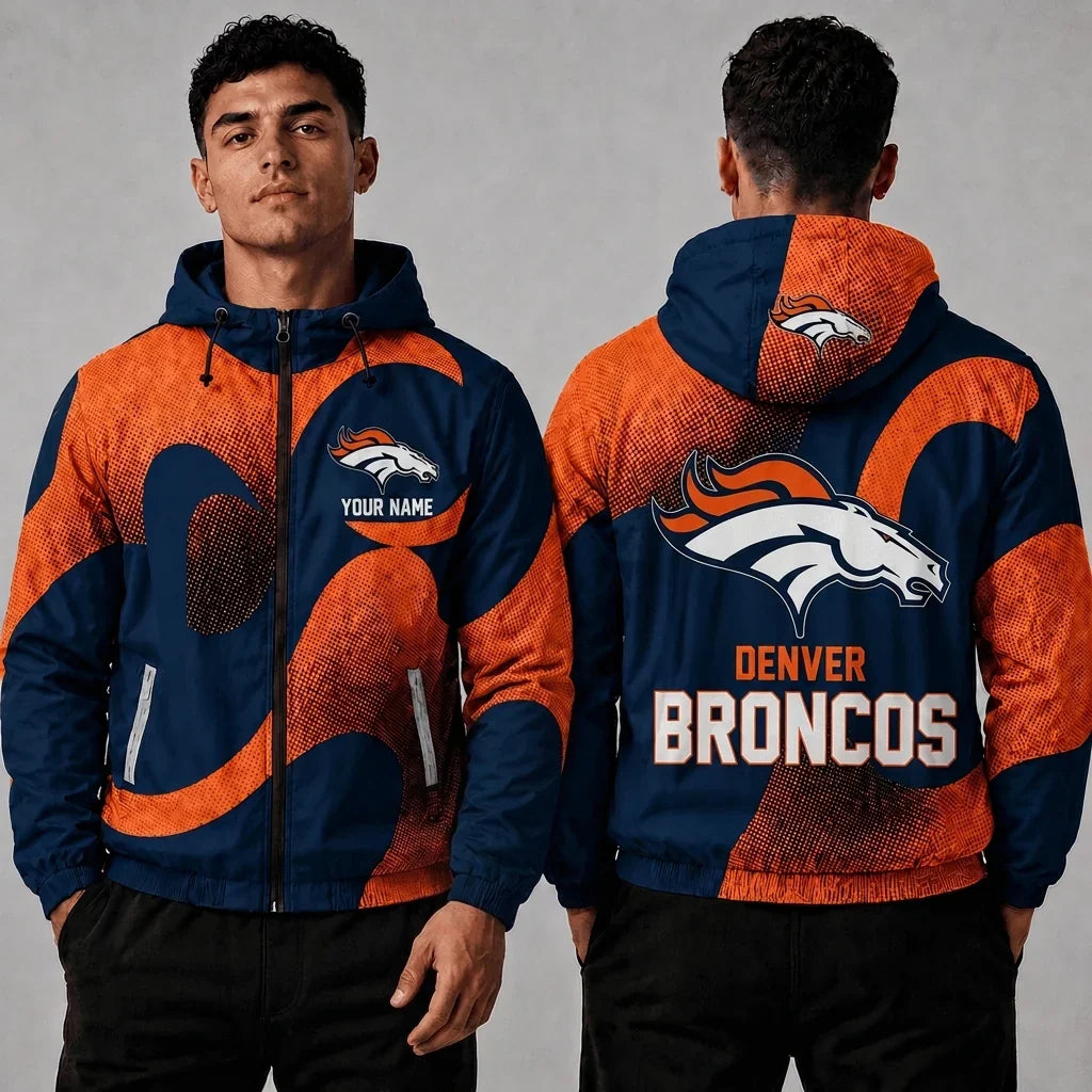 [SPECIAL OFFER] NEW CUSTOMIZED NFL13 DVB DENVER BRONCOS WINDBREAKER JACKET