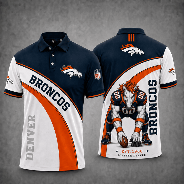 [SPECIAL OFFER] NEW CUSTOMIZED NFL13 DVB DENVER BRONCOS POLO SHIRT