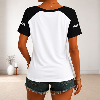 [SPECIAL OFFER] NEW CUSTOMIZED NFL14 PSB PITTSBURGH STEELERS V-NECK FEMALE SHIRT