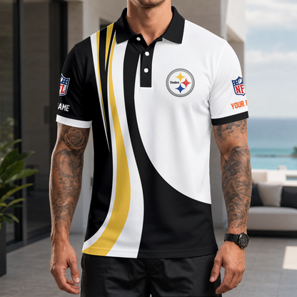 [SPECIAL OFFER] NEW CUSTOMIZED NFL14 PSB PITTSBURGH STEELERS POLO SHIRT