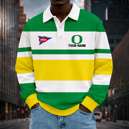 MEGA SALE - NEW CUSTOMIZED FBS NCAA14 OGD OG DUCKS UNISEX LONG SLEEVE POLO