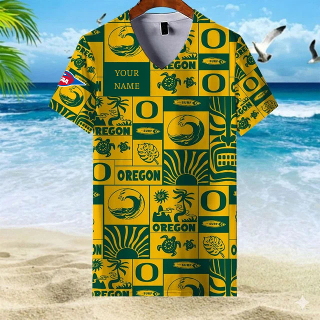 LIMITED EDITION - NEW CUSTOMIZED FBS NCAA14 OGD OG DUCKS V-NECK FEMALE SHIRT