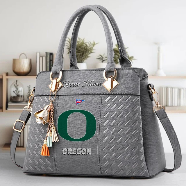 LIMITED EDITION - NEW CUSTOMIZED FBS NCAA14 OGD OG DUCKS ZIP HANDBAG MULTICOLOR