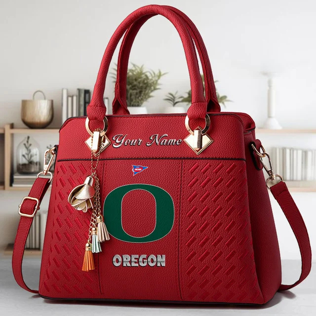 LIMITED EDITION - NEW CUSTOMIZED FBS NCAA14 OGD OG DUCKS ZIP HANDBAG MULTICOLOR
