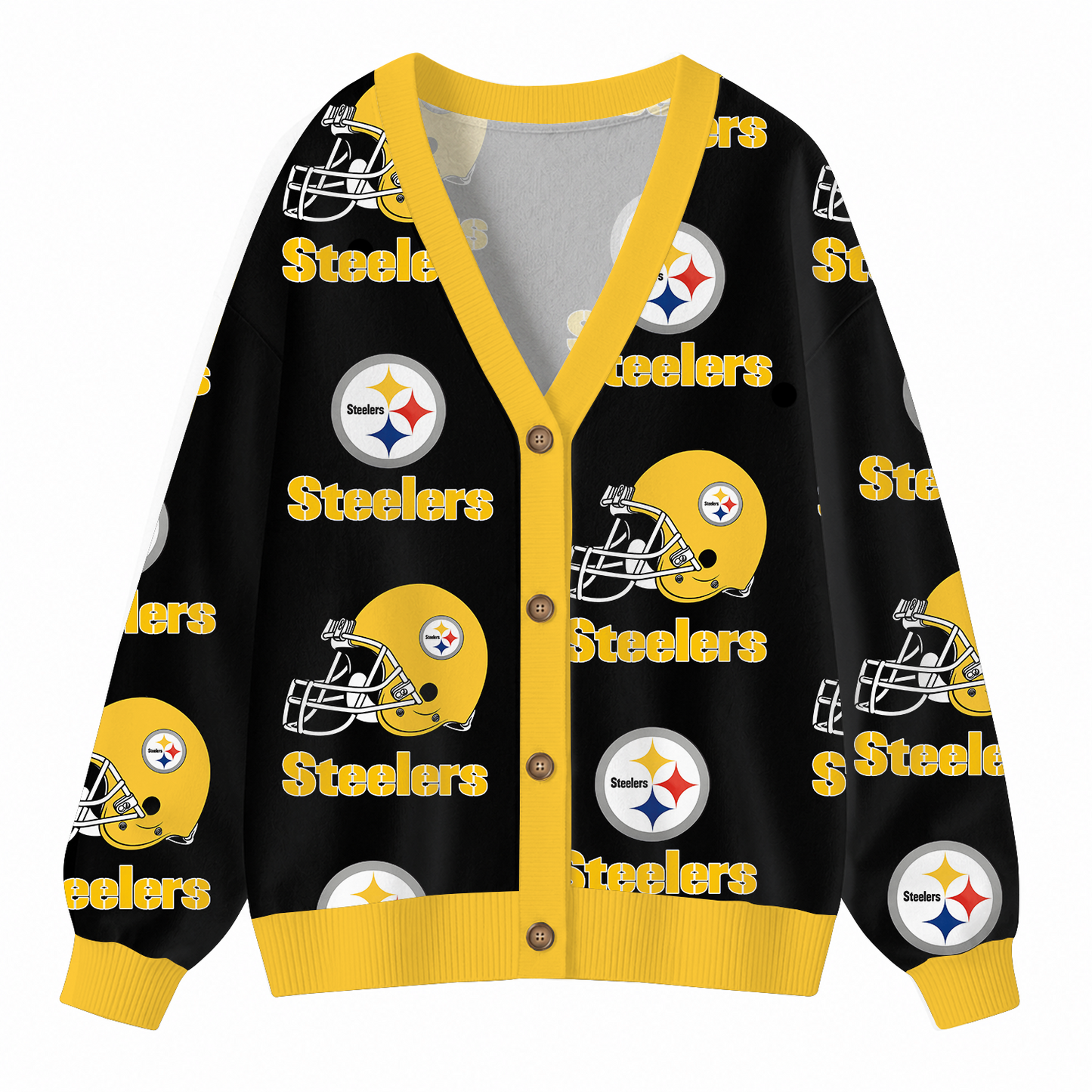 [SPECIAL OFFER] NEW CUSTOMIZED NFL14 PSB PITTSBURGH STEELERS CARDIGAN