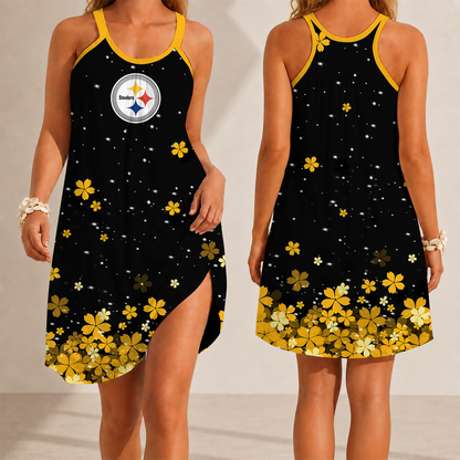 [SPECIAL OFFER] NEW CUSTOMIZED NFL14 PSB PITTSBURGH STEELERS CAMISOLE DRESS