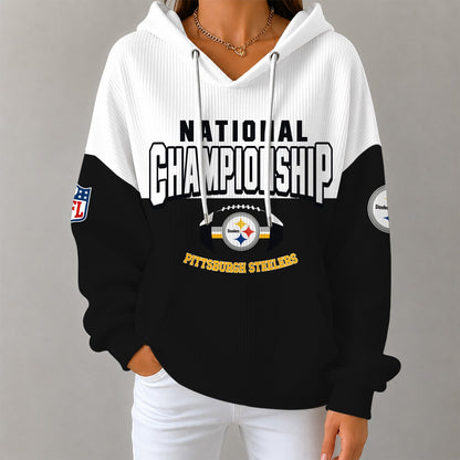 [SPECIAL OFFER] NEW CUSTOMIZED NFL14 PSB PITTSBURGH STEELERS RIBBED HOODIE & SWEATSHIRT