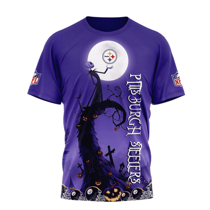 [SPECIAL OFFER] NEW CUSTOMIZED NFL14 PSB PITTSBURGH STEELERS HALLOWEEN THE NIGHTMARE APPAREL