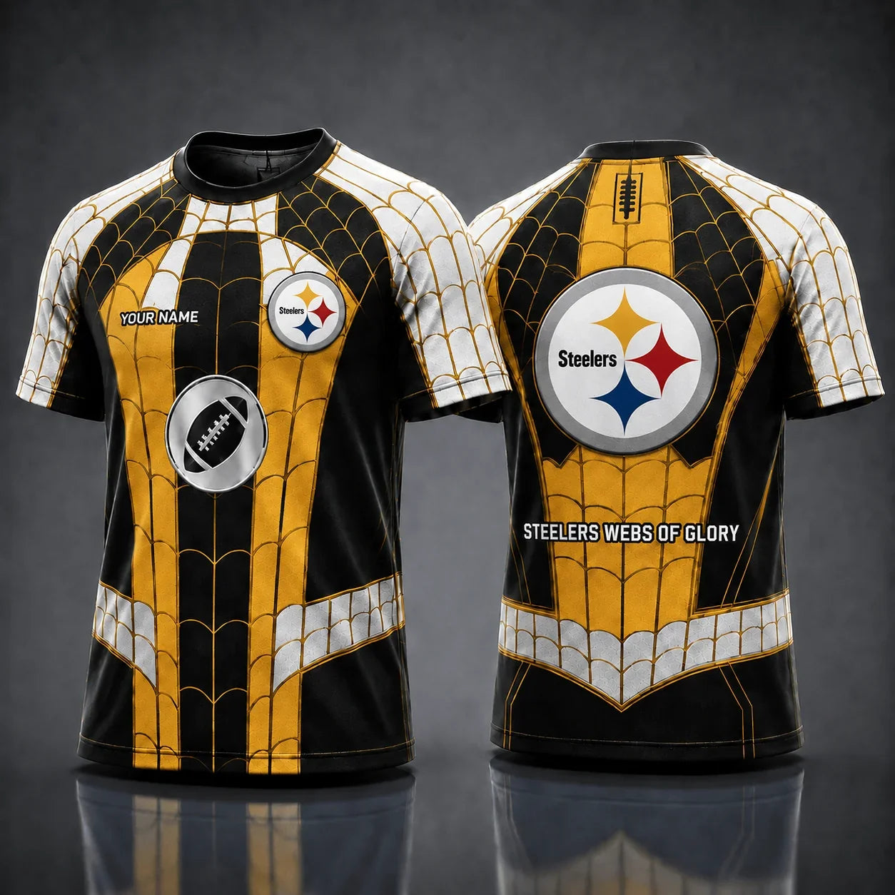 [SPECIAL OFFER] NEW CUSTOMIZED NFL14 PSB PITTSBURGH STEELERS x SPIDER T-SHIRT, HOODIE & ZIP HOODIE