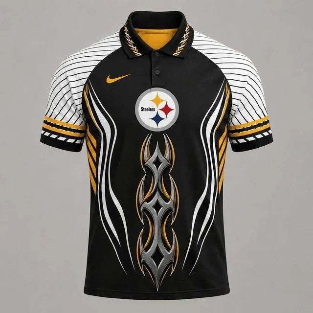 [SPECIAL OFFER] NEW CUSTOMIZED NFL14 PSB PITTSBURGH STEELERS POLO SHIRT