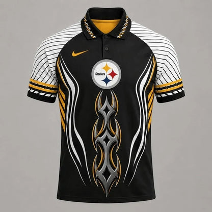 [SPECIAL OFFER] NEW CUSTOMIZED NFL14 PSB PITTSBURGH STEELERS POLO SHIRT