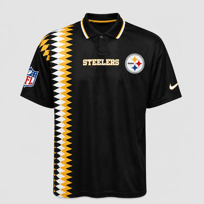 [SPECIAL OFFER] NEW CUSTOMIZED NFL14 PSB PITTSBURGH STEELERS POLO SHIRT