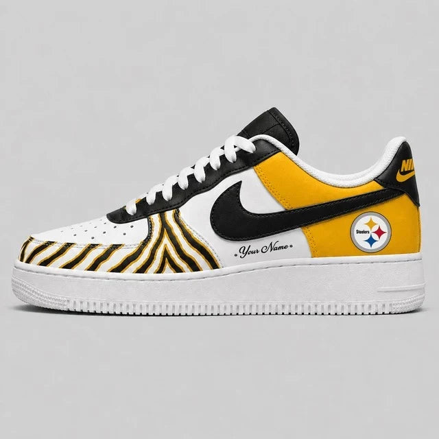 [SPECIAL OFFER] NEW CUSTOMIZED NFL14 PSB PITTSBURGH STEELERS AF1 SHOES