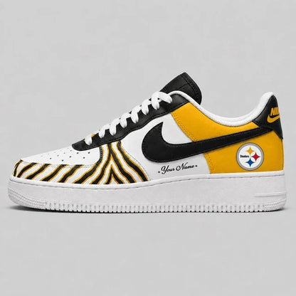 [SPECIAL OFFER] NEW CUSTOMIZED NFL14 PSB PITTSBURGH STEELERS AF1 SHOES