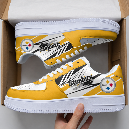 [SPECIAL OFFER] NEW CUSTOMIZED NFL14 PSB PITTSBURGH STEELERS AF1 SNEAKERS