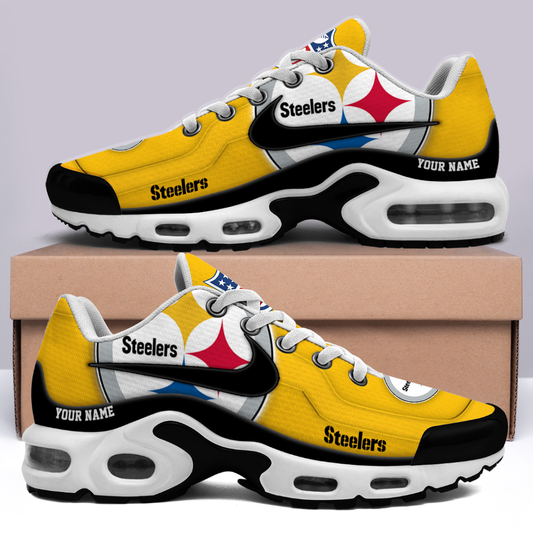 [SPECIAL OFFER] NEW CUSTOMIZED NFL14 PSB PITTSBURGH STEELERS AIR MAX PLUS SNEAKERS