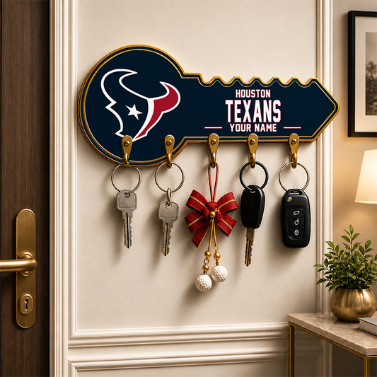 [SPECIAL OFFER] NEW CUSTOMIZED NFL15 HTT HOUSTON TEXANS WALL KEY HOLDER FOR HOME