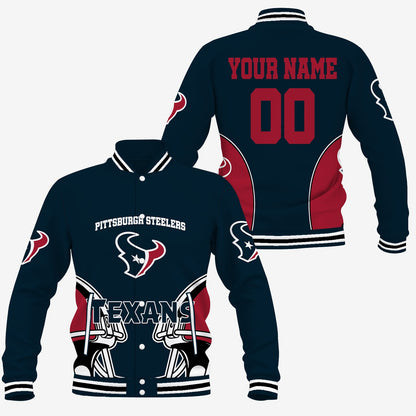 [SPECIAL OFFER] NEW CUSTOMIZED NFL15 HTT HOUSTON TEXANS SATIN VARSITY & BASEBALL JACKET