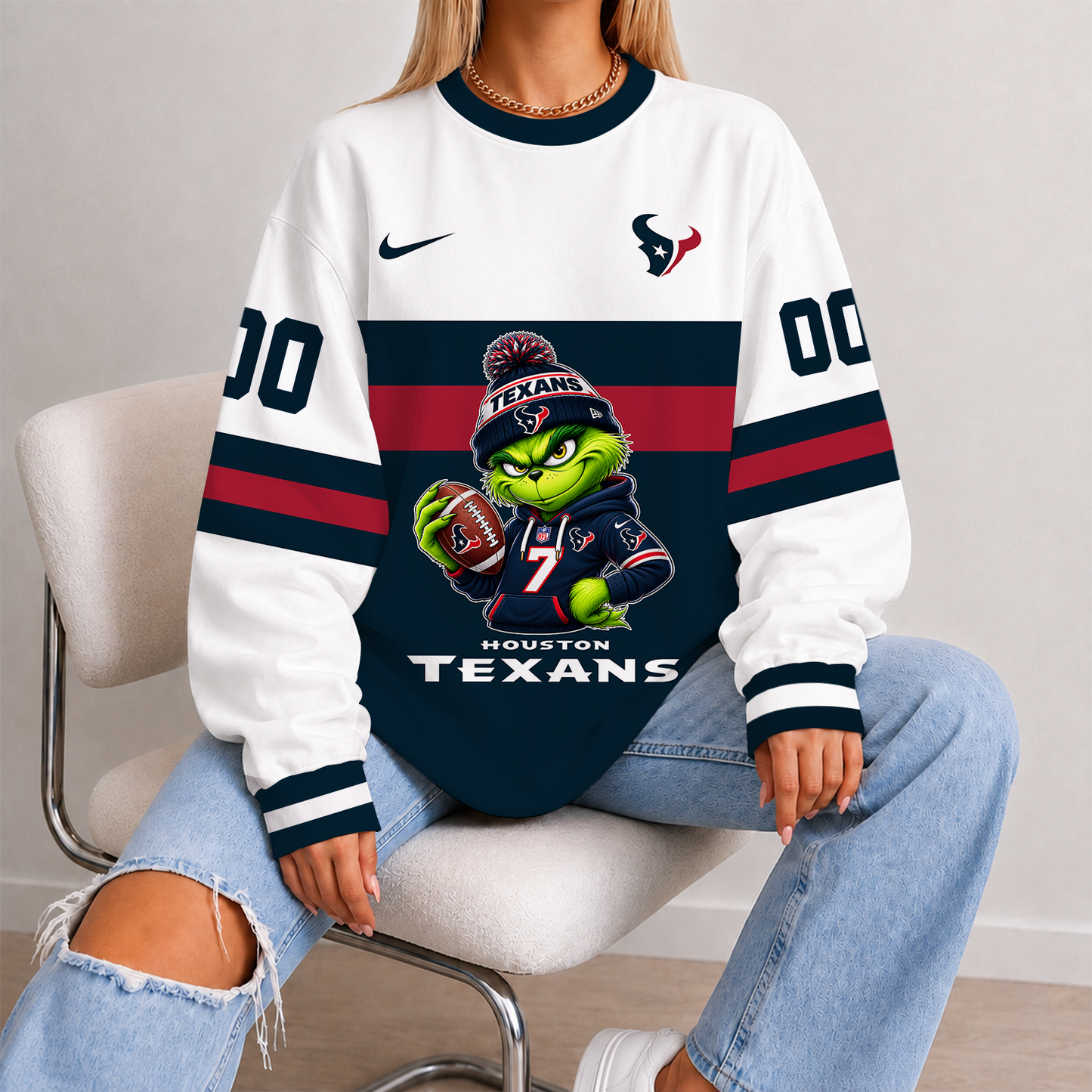 [SPECIAL OFFER] NEW CUSTOMIZED NFL15 HTT HOUSTON TEXANS UNISEX SWEATSHIRT