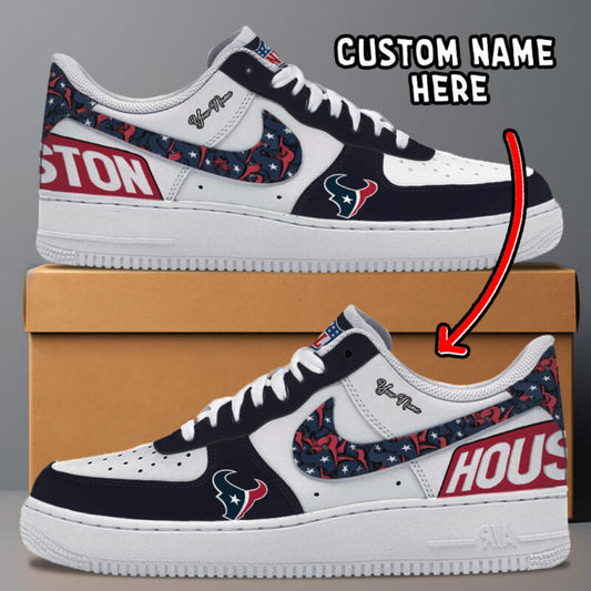 [SPECIAL OFFER] NEW CUSTOMIZED NFL15 HTT HOUSTON TEXANS AF1 SNEAKERS