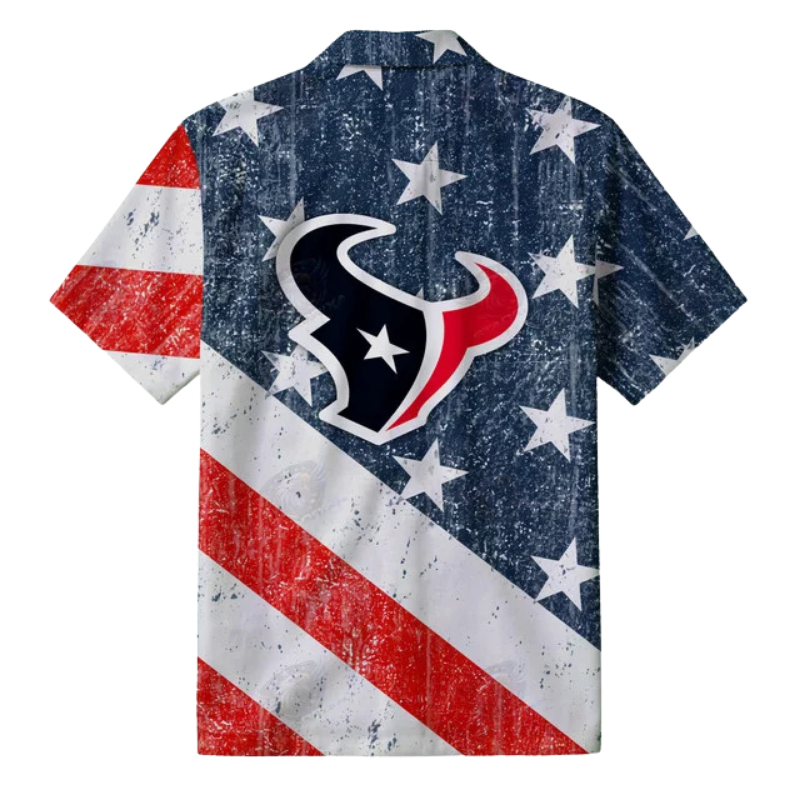 [SPECIAL OFFER] NEW CUSTOMIZED NFL15 HTT HOUSTON TEXANS PATRIOTIC 250 USA HAWAIIAN SHIRT