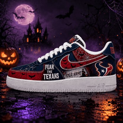 [SPECIAL OFFER] NEW CUSTOMIZED NFL15 HTT HOUSTON TEXANS HALLOWEEN AF1 SHOES