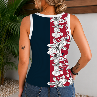 [SPECIAL OFFER] NEW CUSTOMIZED NFL15 HTT HOUSTON TEXANS WOMEN'S V-NECK TANK TOP