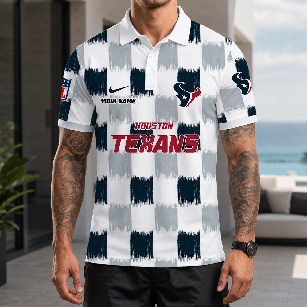 [SPECIAL OFFER] NEW CUSTOMIZED NFL15 HTT HOUSTON TEXANS POLO SHIRT