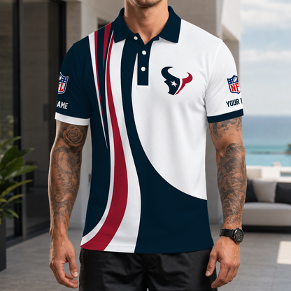 [SPECIAL OFFER] NEW CUSTOMIZED NFL15 HTT HOUSTON TEXANS POLO SHIRT