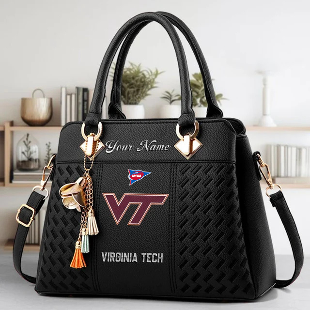LIMITED EDITION - NEW CUSTOMIZED FBS NCAA15 VTH VG TECH HOKIES ZIP HANDBAG MULTICOLOR
