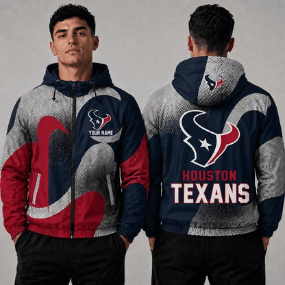 [SPECIAL OFFER] NEW CUSTOMIZED NFL15 HTT HOUSTON TEXANS WINDBREAKER JACKET