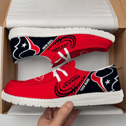 [SPECIAL OFFER] NEW CUSTOMIZED NFL15 HTT HOUSTON TEXANS LOAFER SHOES