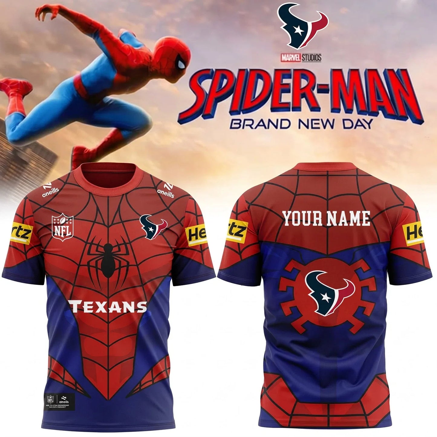 [SPECIAL OFFER] NEW CUSTOMIZED NFL15 HTT HOUSTON TEXANS x SPIDER T-SHIRT, HOODIE & ZIP HOODIE