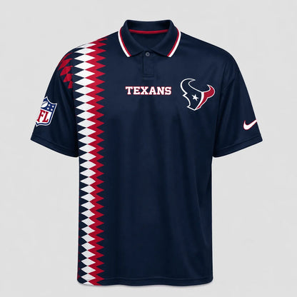 [SPECIAL OFFER] NEW CUSTOMIZED NFL15 HTT HOUSTON TEXANS POLO SHIRT